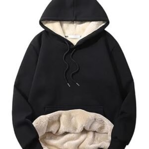 BLACKSTEP Women's Fleece Sherpa Hoodie, Winter Warm Pullover Sweatshirt, Soft Fur Lined, Casual Hooded Sweatshirt, Cozy & Stylish Outerwear