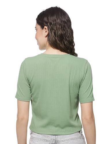 FYLTR Women's Ribbed Crop Top – Fitted Top | Half Sleeve | Tops for Women | Women's Westernwear | Soft & Stretchable| Comfortable Fit - Image 4