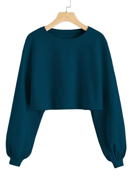 Women's Cotton Blend Solid Lining Solid Crop T-Shirt | Western T-Shirt for Women - Image 4