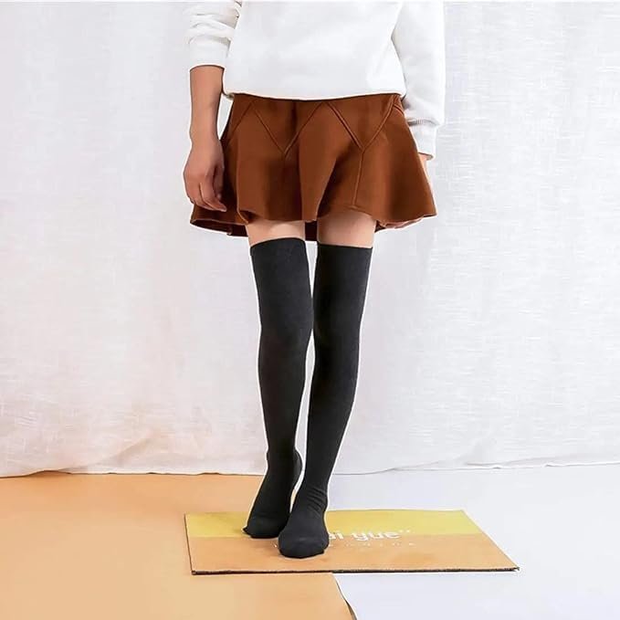 AVNISH Wool Warm Thigh High Socks | Knitted Thick Thermal Woolen Socks for Women Winter Wear Knee Length | Knee High Leg Warmers Long Socks Boot Cuffs Knee Cap | Stocking Girls - Image 6
