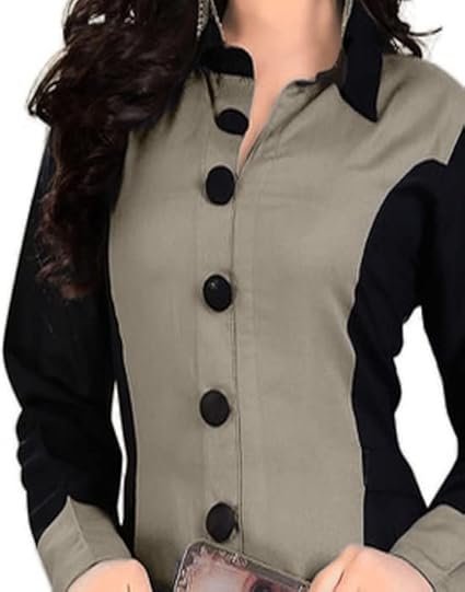 Madhuram Womens Rayon Regular A Line Kurti with Fully Stitched Plain Long Kurta(M-114) - Image 5