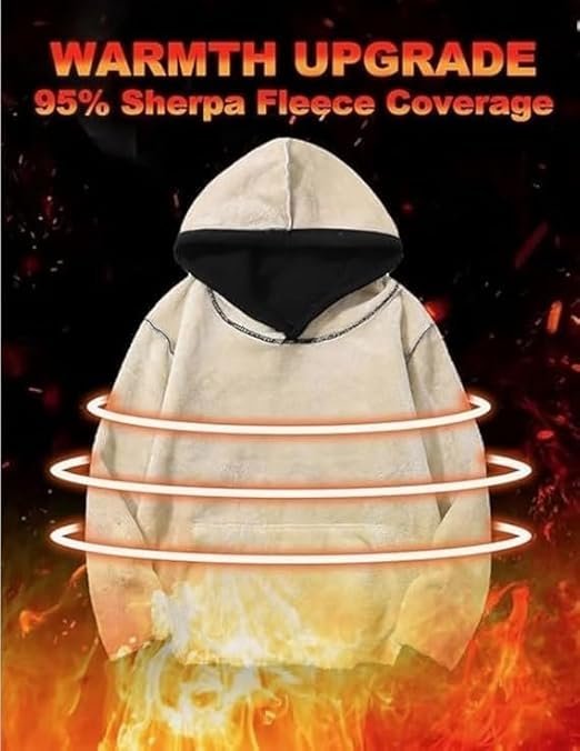 BLACKSTEP Women's Fleece Sherpa Hoodie, Winter Warm Pullover Sweatshirt, Soft Fur Lined, Casual Hooded Sweatshirt, Cozy & Stylish Outerwear - Image 5