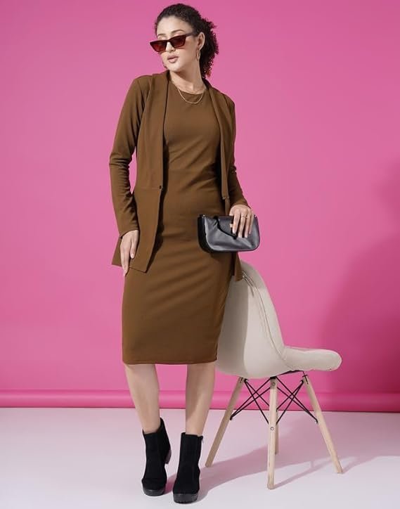 SIRIL Western Dress | Lycra Dress with Blazer for Women | Two Piece Dress for Women - Image 4