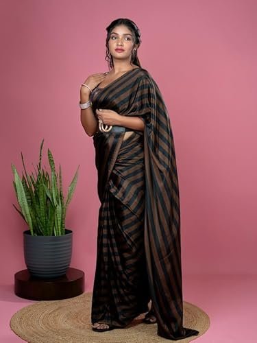 Women's hella fashions ready to wear saree for women 1 minute pre-draped designer saree with blouse piece | pre-pleated readymade saree bollywood style elegant for party, wedding, special occasions