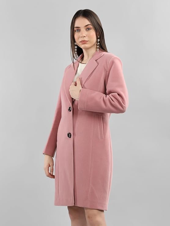 Women's plagg women winter long overcoat with wool blend and comfort fit - Image 5