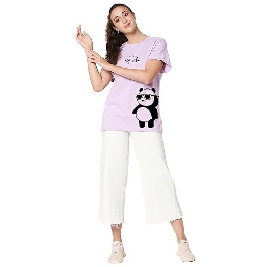 Bewakoof Women's Graphic Printed 100% Cotton T-Shirt - Boyfriend Fit, Round Neck, Half Sleeve - Image 5