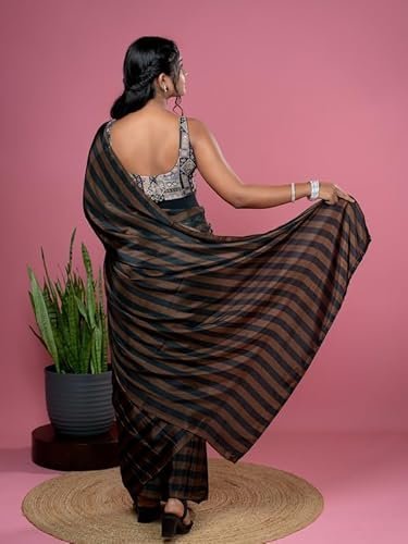 Women's hella fashions ready to wear saree for women 1 minute pre-draped designer saree with blouse piece | pre-pleated readymade saree bollywood style elegant for party, wedding, special occasions - Image 5