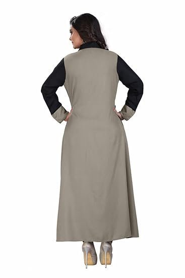 Madhuram Womens Rayon Regular A Line Kurti with Fully Stitched Plain Long Kurta(M-114) - Image 3
