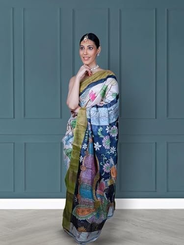 Handwoven Pure Katan Silk Banarasi Saree With Unstitched Blouse Material - Suitable For All Indian Occasions,Wedding and Festivals - Image 3