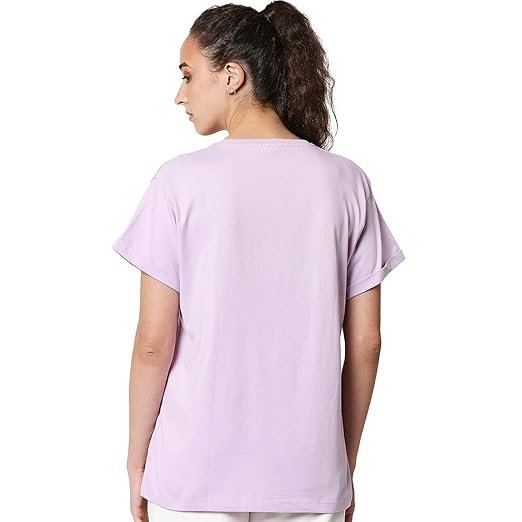 Bewakoof Women's Graphic Printed 100% Cotton T-Shirt - Boyfriend Fit, Round Neck, Half Sleeve - Image 3