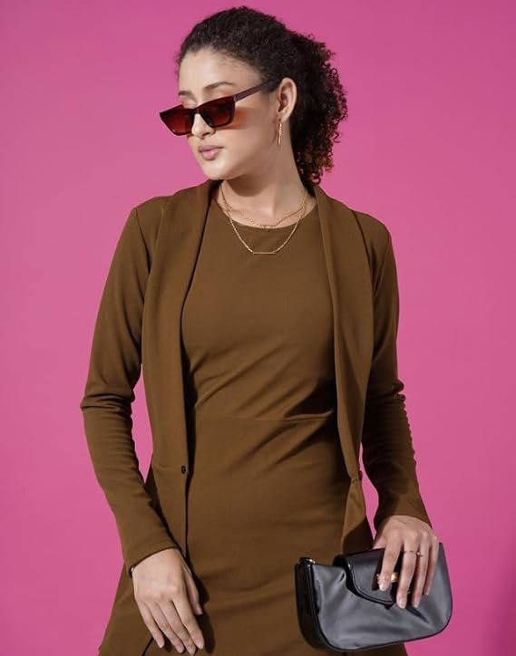 SIRIL Western Dress | Lycra Dress with Blazer for Women | Two Piece Dress for Women - Image 2