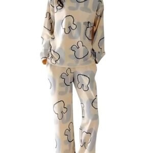 GLASGO Women’s Cotton Pajama Set with Top & Pants|| Korean Night Suit|| Lightweight Printed Set || Soft & Comfy Sleepwear for Girls & Women || LNS-3-$