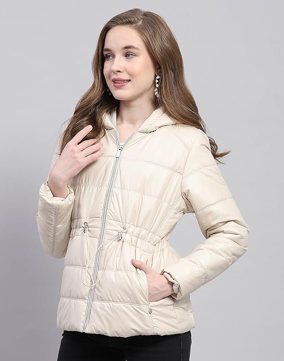 Monte Carlo Womens Solid Pink Hooded Neck Full Sleeve Jacket - Image 6