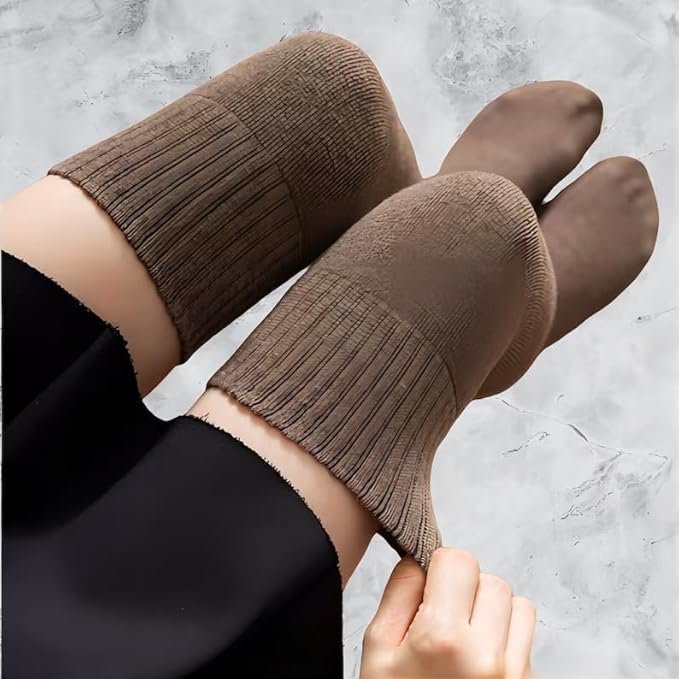 AVNISH Wool Warm Thigh High Socks | Knitted Thick Thermal Woolen Socks for Women Winter Wear Knee Length | Knee High Leg Warmers Long Socks Boot Cuffs Knee Cap | Stocking Girls - Image 5