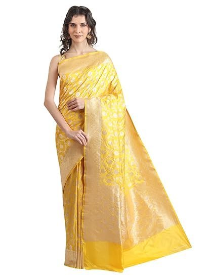THE WEAVERS SHOP BY RAAVI Brocade Pure Banarasi Silk Saree Original Katan Silk Handloom Saree Banarasi Saree for Women Pure Silk Sarees for Women Saree Banarasi Silk with Blouse