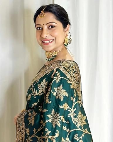 Sugathari Women's Pure Kanjivaram Silk Saree Banarasi Silk Saree With Blouse Piece (SAM PARI S-7) - Image 4