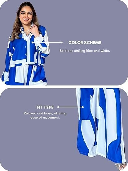 GRECIILOOKS Women Co Ord Set for Women | Co Ord Set for Women Stylish | Festive Co Ord Set for Women | Travel Co Ord Set for Women | Full Sleeve Women Co Ord set - Image 5