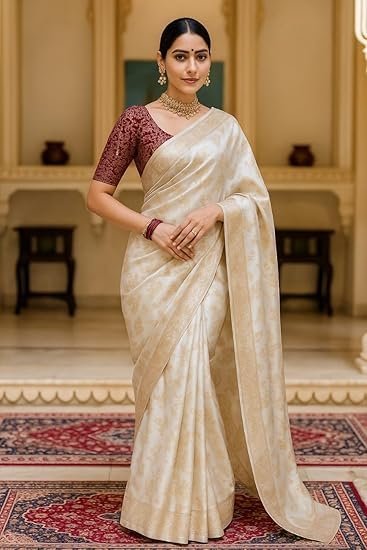 D V ENTERPRISE Women's Pure Original Kanjivaram Zari weaving silk Royal Rajwadi Kalamkari kanchipuram desinger Saree With Blouse piece for Wedding - Image 4