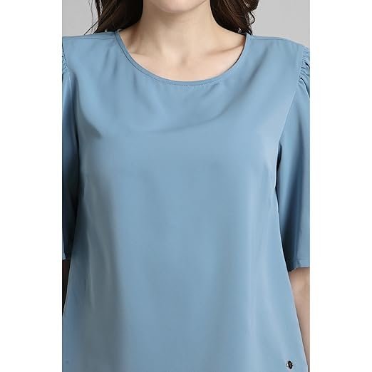 Van Heusen Women's Regular Fit Half Sleeve Round Neck Formal Top - Image 3