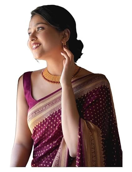 D V ENTERPRISE Women's Pure Original Kanjivaram Zari weaving silk Royal Rajwadi Kalamkari kanchipuram Saree With Blouse piece for Wedding - Image 4