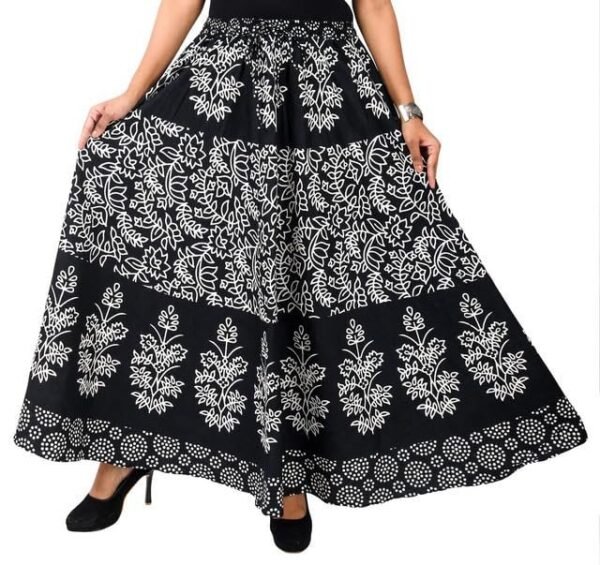 SAMJHI Premium Cotton Skirt for Women with Pocket, Free Size - Image 3