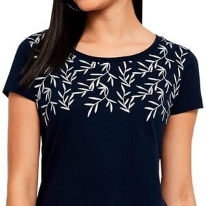 Women's Cotton Regular Fit Printed Round Neck T-Shirt
