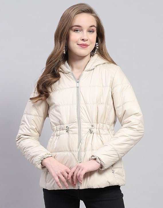Monte Carlo Womens Solid Pink Hooded Neck Full Sleeve Jacket - Image 7