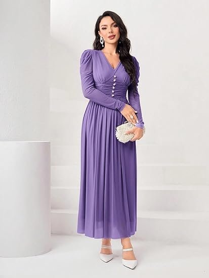 FABNEX Stylish One Piece Long Maxi Dress for Women (K-177-180) - Image 3