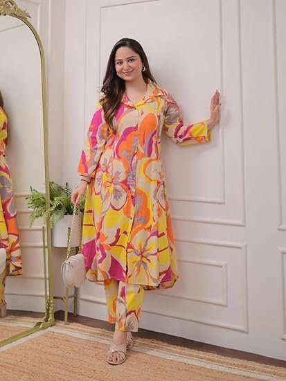 Fashion Women Co ord Set | Co-ord Set for Women Stylish | Kurta Set for Women | Kurta | Ethnic Set | 3/4 Sleeve - Image 3