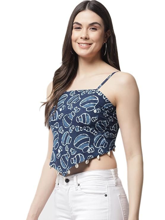 POPWINGS Casual Solid Puff-Sleeves Crop Top for Women || V-Neck Crop Top for Women || Half-Sleeves Summer Crop Top for Women || Crop Tops for Women Latest Fancy Crop Top for Women - Image 5