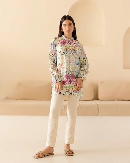 NAINVISH Shirt Top for Women Regular Fit Printed Shirt | Tops for Stylish Latest | Office Wear Tops for Women | Cotton Blend Tops - Image 4