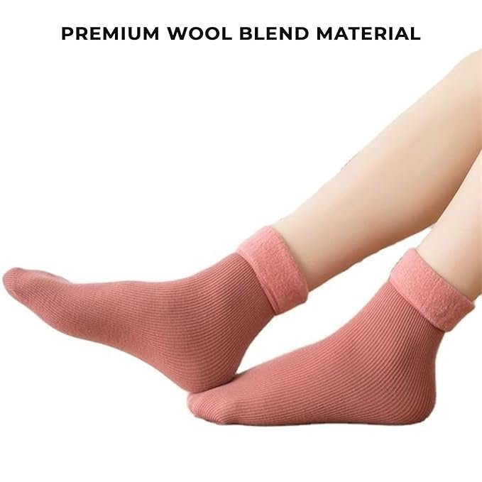 Women Wool Winter Socks Super Thick Thermal Hiking Winter Warm Soft Cozy Woolen Socks for Extreme Cold Weather Long Crew Socks Free Size, Assorted - Image 5