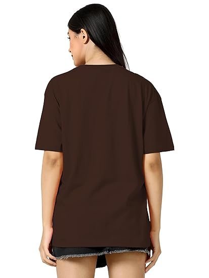 TQH Women's Casual Printed Round Neck, Oversized Longline Drop Shoulder Boho Style T-Shirt - Image 4