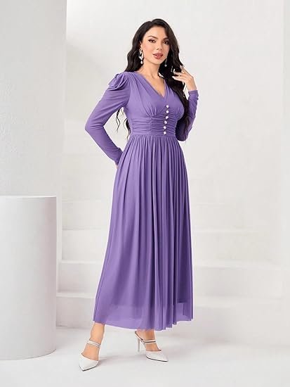 FABNEX Stylish One Piece Long Maxi Dress for Women (K-177-180) - Image 4