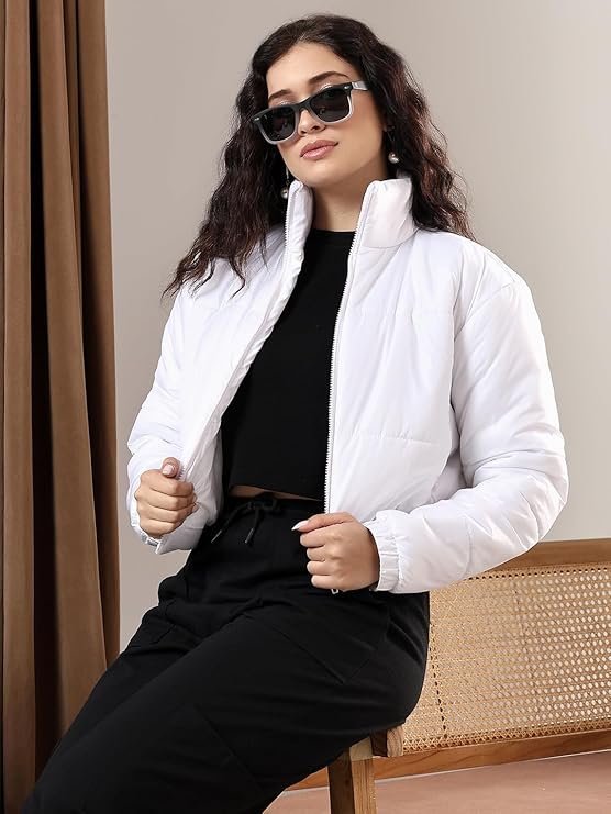 KOTTY Women Nylon Full Sleeve Solid Standard Length Puffer Jacket - Image 4