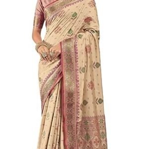 SWORNOF Women's Patola silk saree for Patola festival Wedding silk with rich pallu Design sarees for women with blouse piece