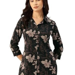 Classic Collared Cotton Shirt with 3/4 Sleeve for a Timeless Casual Look