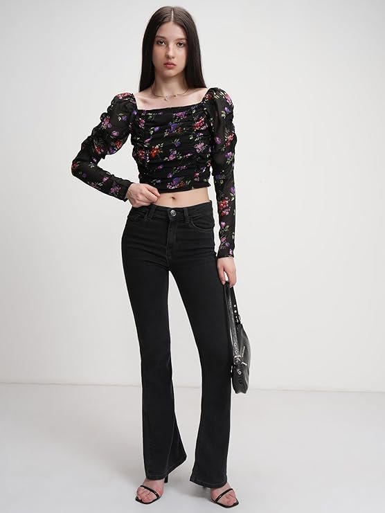 Tokyo Talkies Women's Floral Regular Fit Tops - Image 5