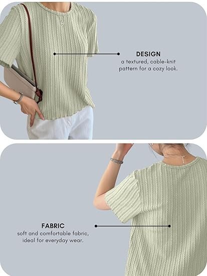 GRECIILOOKS Women’s Fashion Tops – Crop Top, Loose Fit Oversized Shirts & Stylish Korean Tank Tops for Summer Wear - Image 5
