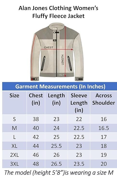 Alan Jones Clothing Women’s Fluffy Yarn Fleece Full-Zip Jacket | Soft Lightweight Warm Outerwear with Stand Collar & Piping at Hem & Cuffs - Image 2