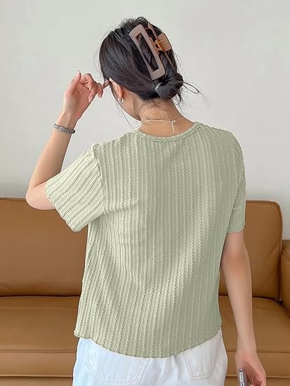 GRECIILOOKS Women’s Fashion Tops – Crop Top, Loose Fit Oversized Shirts & Stylish Korean Tank Tops for Summer Wear - Image 3