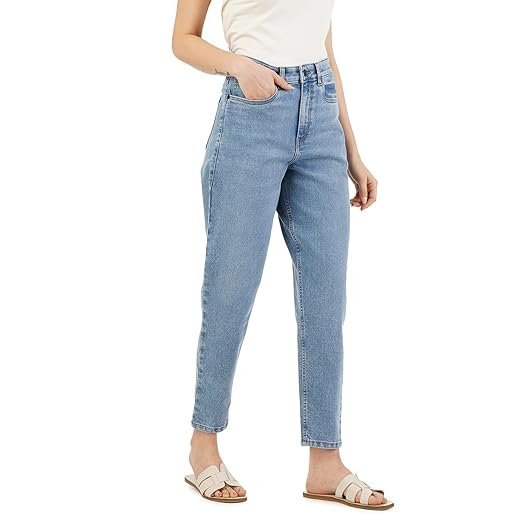 Women's High-Waisted Wide-Leg Jeans, Casual Denim Pants - Image 4