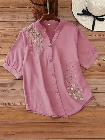 LITZO Shirts for Women – Korean Style Long Sleeve Oversized Button Down | Plus Size Workwear Top for Office & Casual Wear (L-98-101) - Image 4
