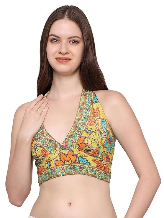 KE Kanha Exports Tops for Women Western | Jeans Tops for Women | Sleeveless Crop top | Summer | Beach wear | Stylish Trendy Tunics Halter Neck top | Fashion Any Occasion - Image 2