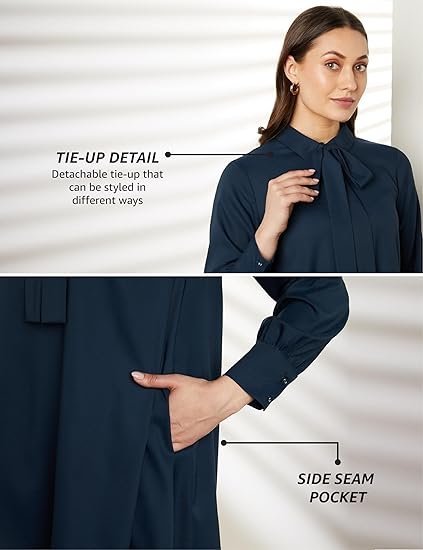 Symbol Premium Women's A Line Flared Dress (Knee Length | Desk-to-Dinner) - Image 5