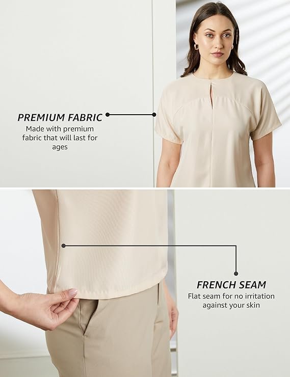 Symbol Premium Women's 'Desk-to-Dinner' Crop Top (Relaxed Fit | Stylish) - Image 3
