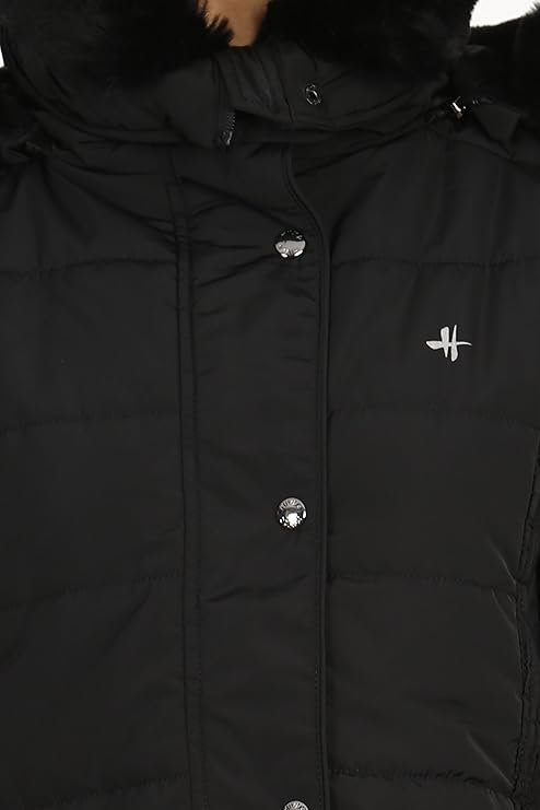 HIVER Women's Nylon Jacket Water Proof Full-Sleeved Winter Jacket with Hood for Minus Degree - Image 4