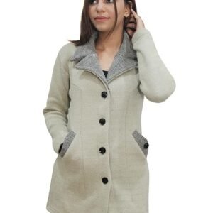 Matelco Womens Woollen Collared Coat Cardigan