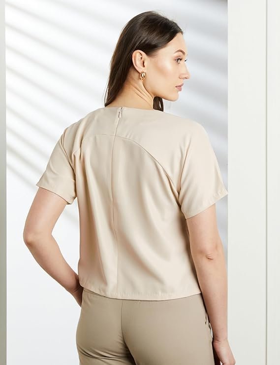 Symbol Premium Women's 'Desk-to-Dinner' Crop Top (Relaxed Fit | Stylish) - Image 5