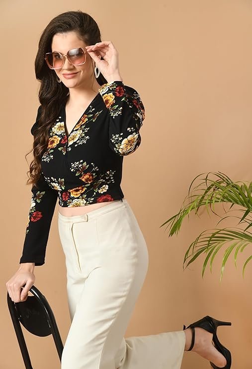 IUGA Women's Floral Printed Top (162_Floral_) - Image 3